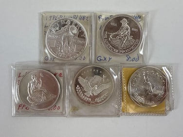 Five Silver Commerative Coins