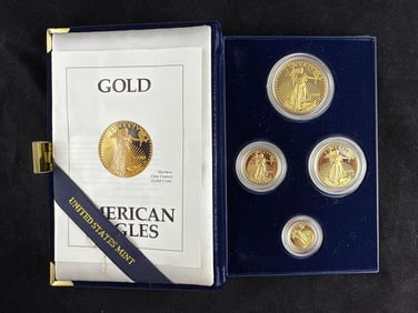 1992 US Mint American Gold Eagle Four Coin Proof Set