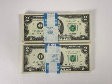 One Hundred Two Dollar Bills