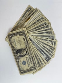 Forty Four One Dollar Silver Certificates