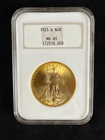 1923 D Twenty Dollar Gold St. Gaudens Coin