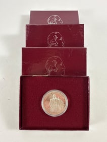 Four US Mint Proof Commerative Half Dollar Coins