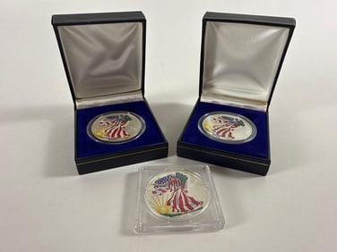 Three American Eagle Silver Dollars