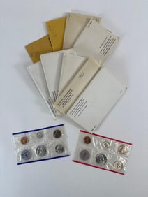Nine US Mint Proof Coin Sets