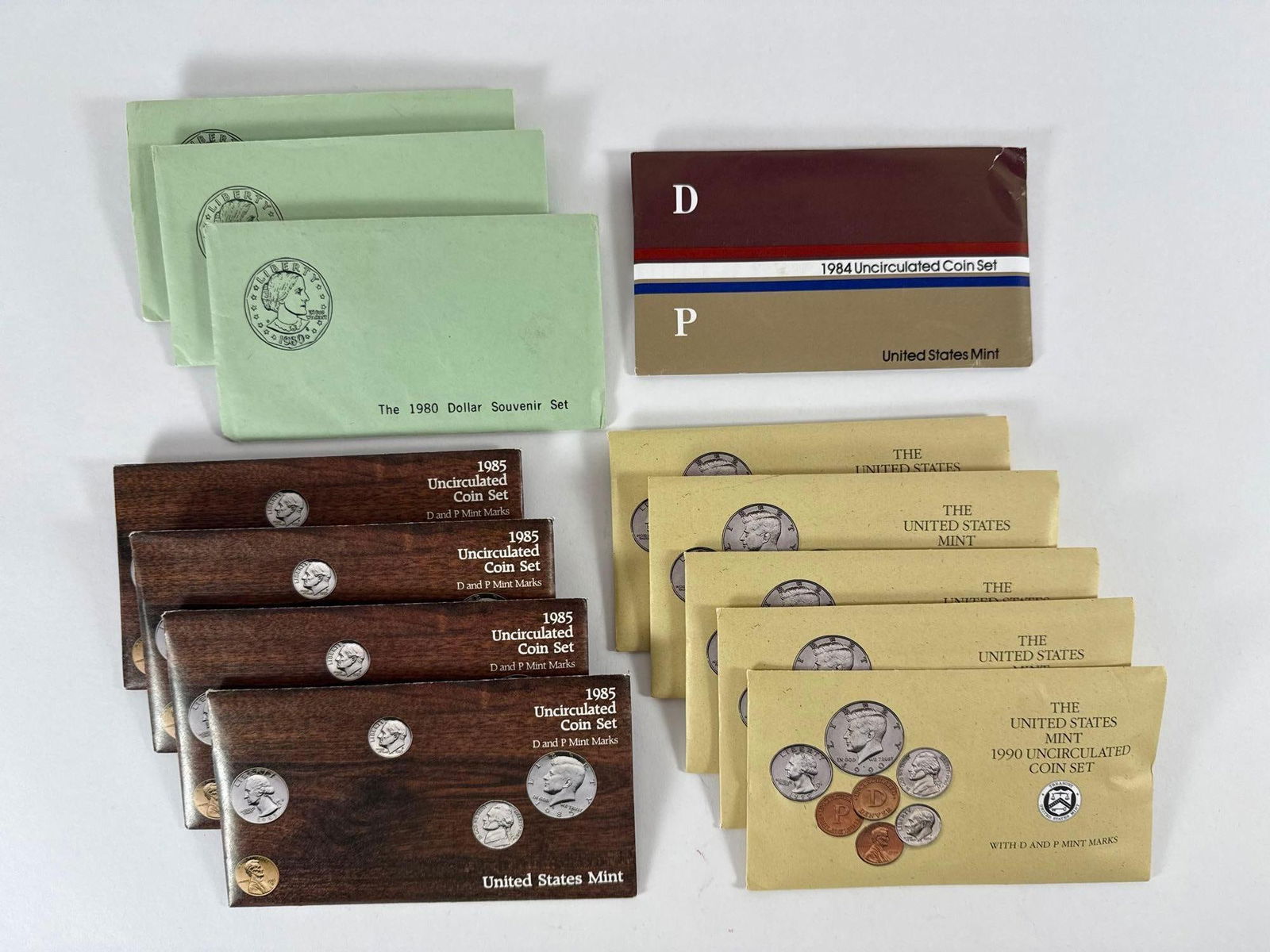 US Mint 1985, 1990 and 1984 Uncirculated Coin Sets (1 of 5)