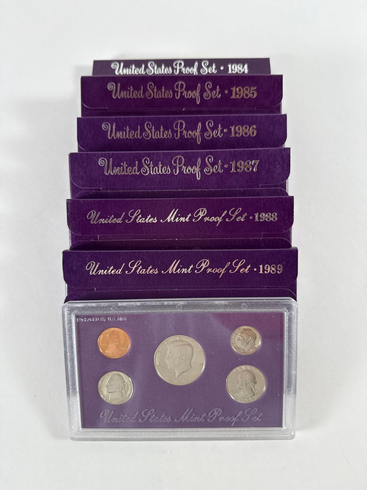 Seven US Mint Proof Sets (1 of 2)