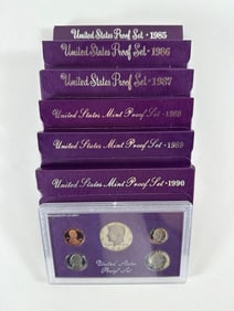 Seven US Mint Proof Sets