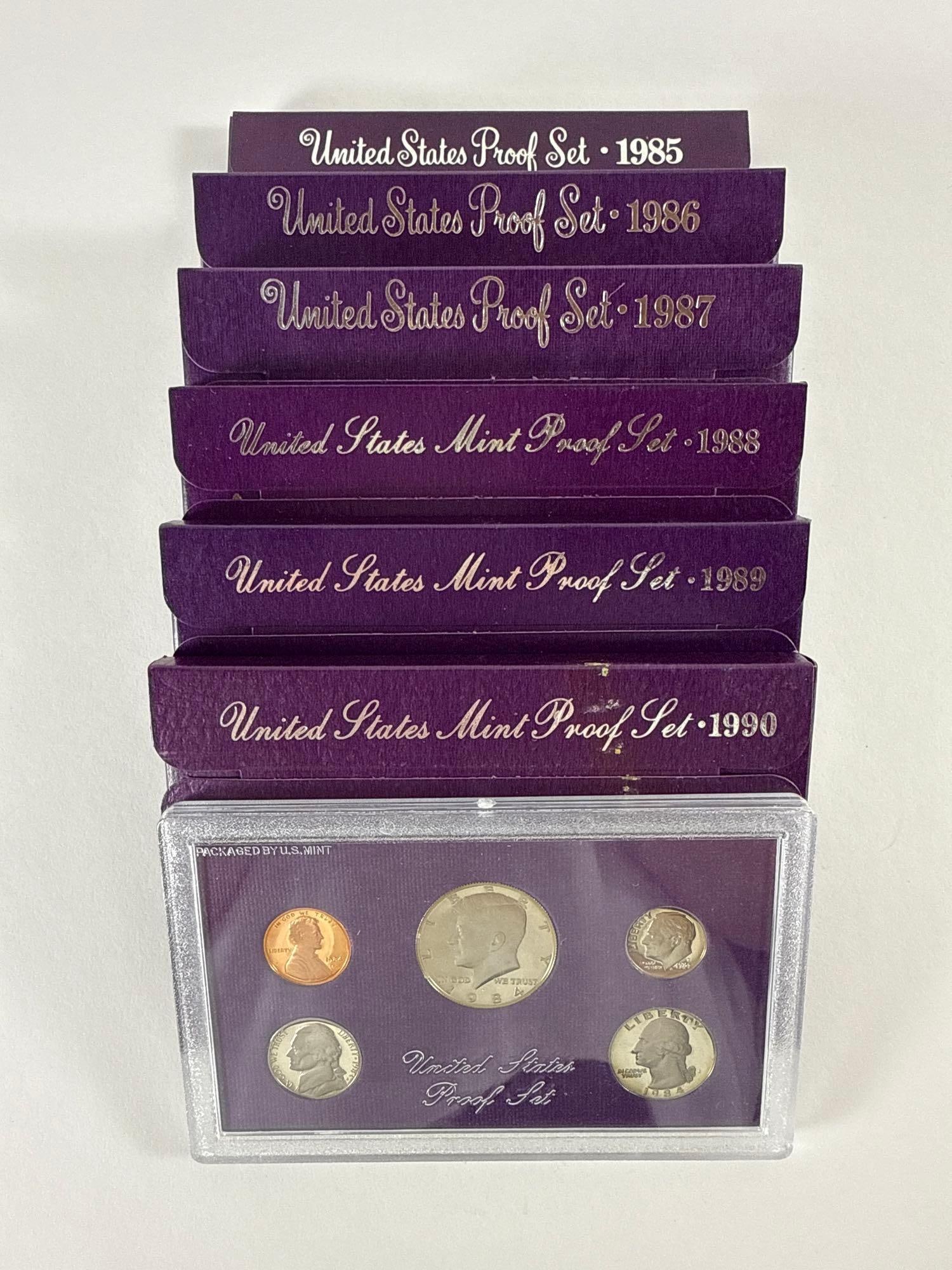 Seven US Mint Proof Sets (1 of 2)