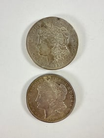 Two Morgan Silver Dollars