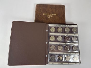 Two John F. Kennedy Halves Albums