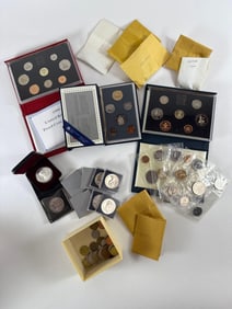 Royal Canadian, UK Coins and a Box of Foreign Coins