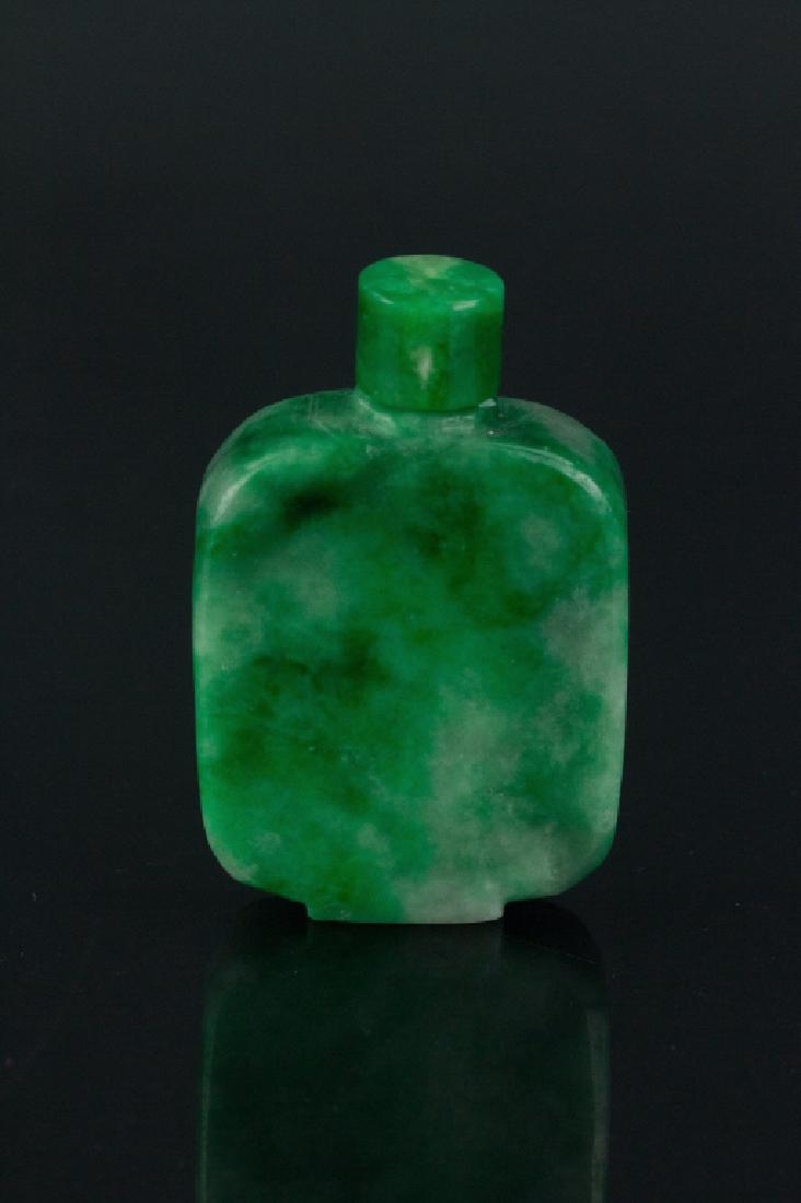 19th Century Chinese Green Jade Snuff Bottle (1 of 5)