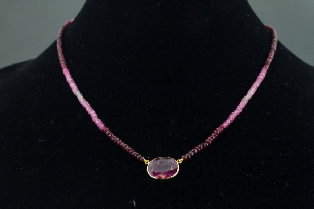 14kt Yellow Gold Ruby (12.80ct) Necklace CRV$6023 (1 of 5)