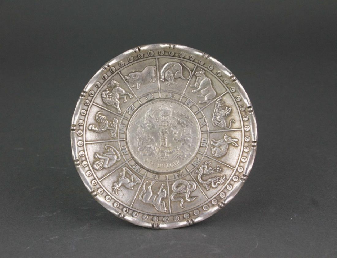 Chinese Silver Coin Tray with Wai Kee Silver Mark (1 of 4)