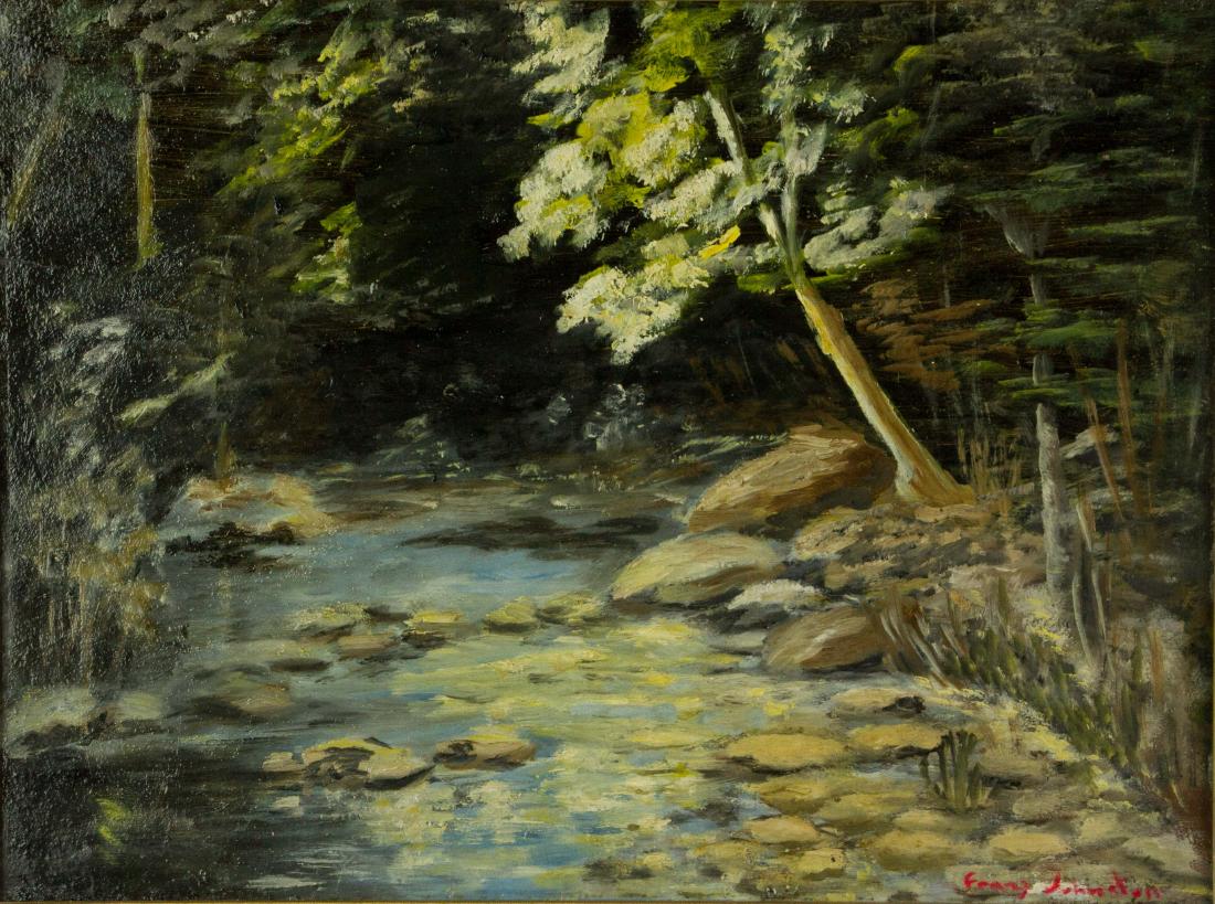 Frank Johnston 1888-1949 Oil Painting on Panel (1 of 6)