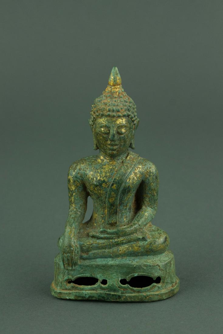 17th Century Burmese Bronze Gilt Buddha Figure (1 of 5)