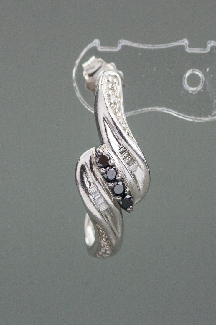 Sterling Silver  Black&White Diamond Earrings $489 (1 of 6)
