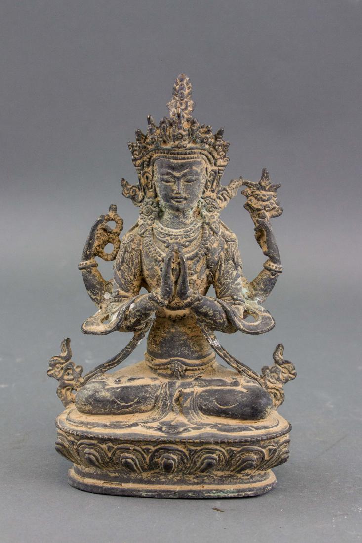 Chinese Bronze Four-Arm Guanyin Statue (1 of 6)