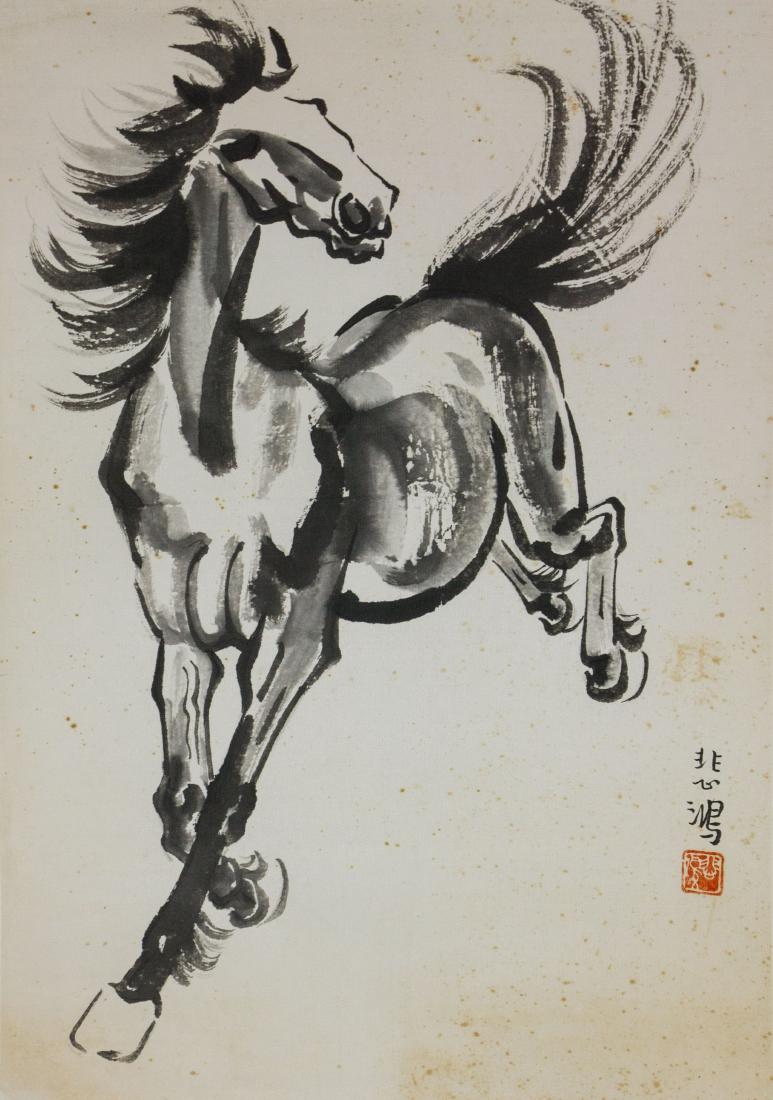 Xu Beihong 1895-1953 Chinese Watercolor on Scroll (1 of 4)