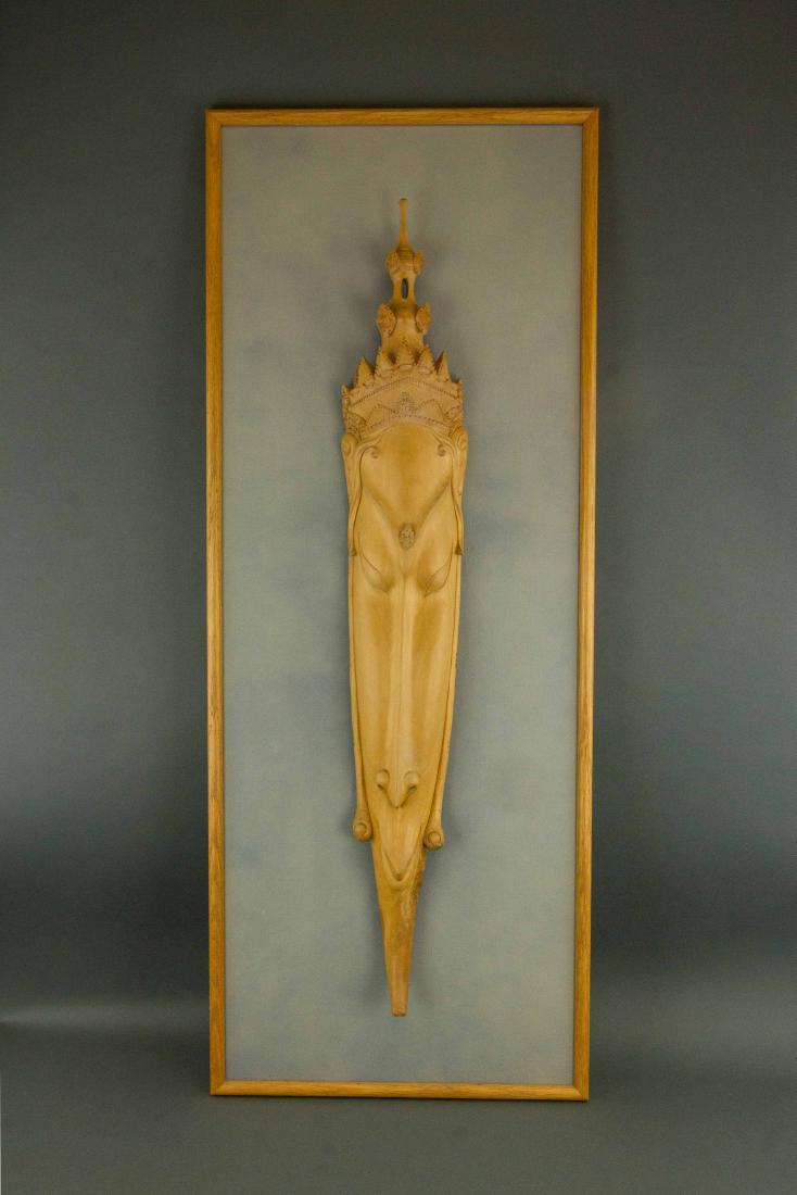 Burma Wood Carved Figure with Frame (1 of 4)