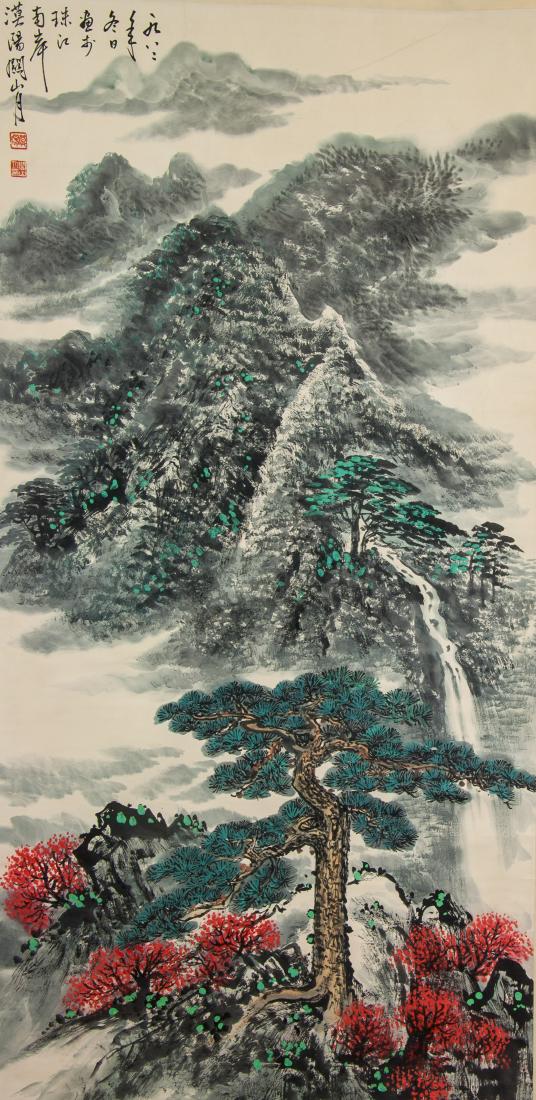 Guan Shanyue 1912-2000 Chinese Watercolour Scroll (1 of 3)
