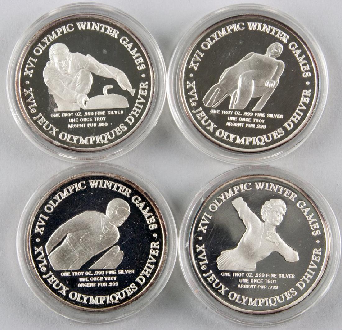 4 Albertville 1992 Olympic Fine Silver Medallions (1 of 2)