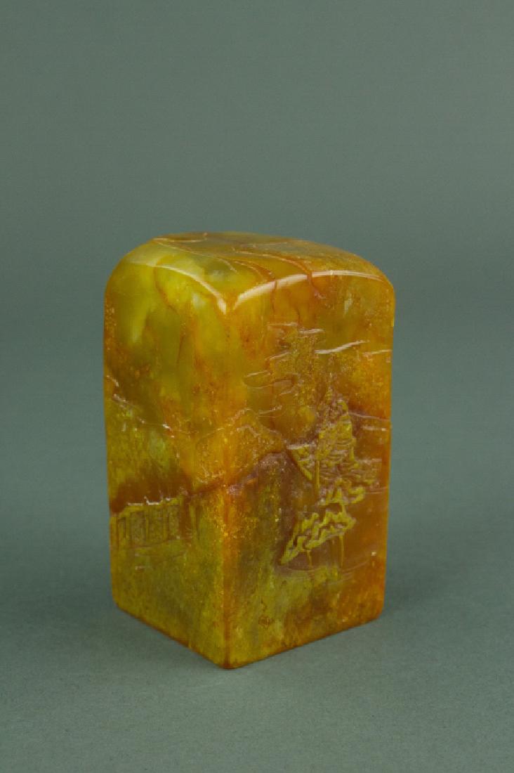 Chinese Tianhuang Stone Carved Square Seal (1 of 6)