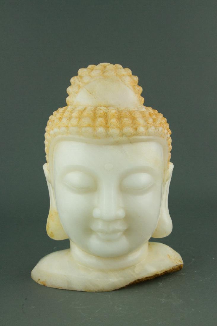 17/18th Century Chinese White Marble Buddha Head (1 of 8)