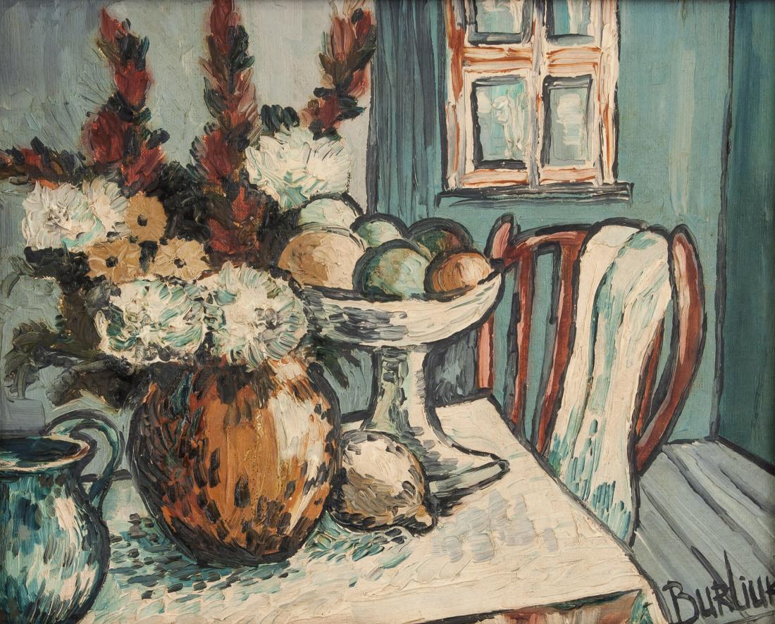 David Burliuk 1882-1967 Russia Oil Canvas Still (1 of 6)