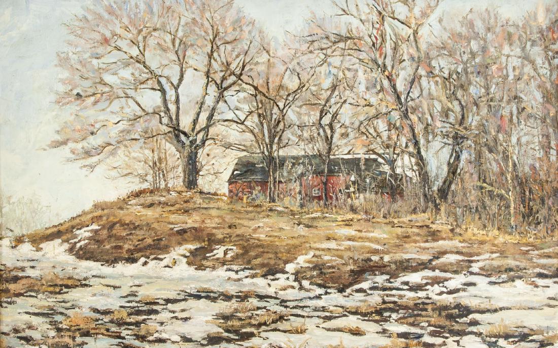 Ernest Lawson 1873-1939 Oil on Board Landscape (1 of 6)
