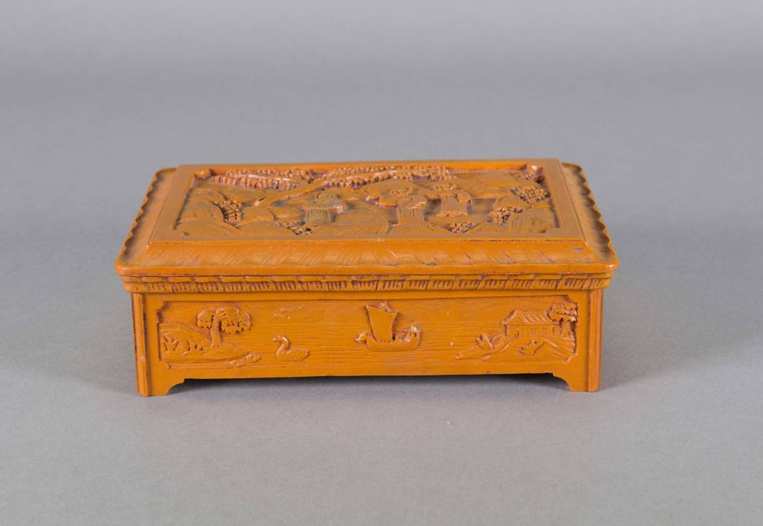 North Korean/Chinese Lacquer Bronze Jewellery Box (1 of 3)