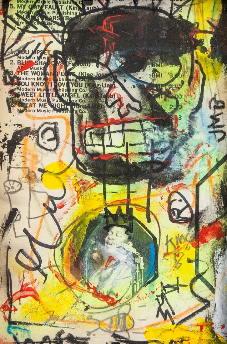 Jean-Michel Basquiat 1960-1988 Mixed Media Board (1 of 6)