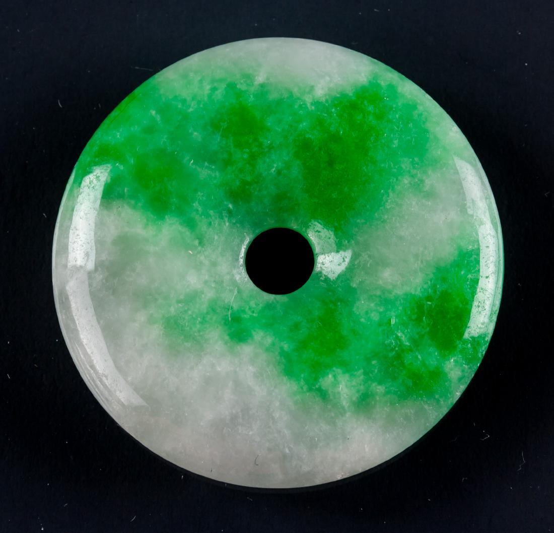 Burma Green Jadeite Carved Peace Pendant (1 of 4)