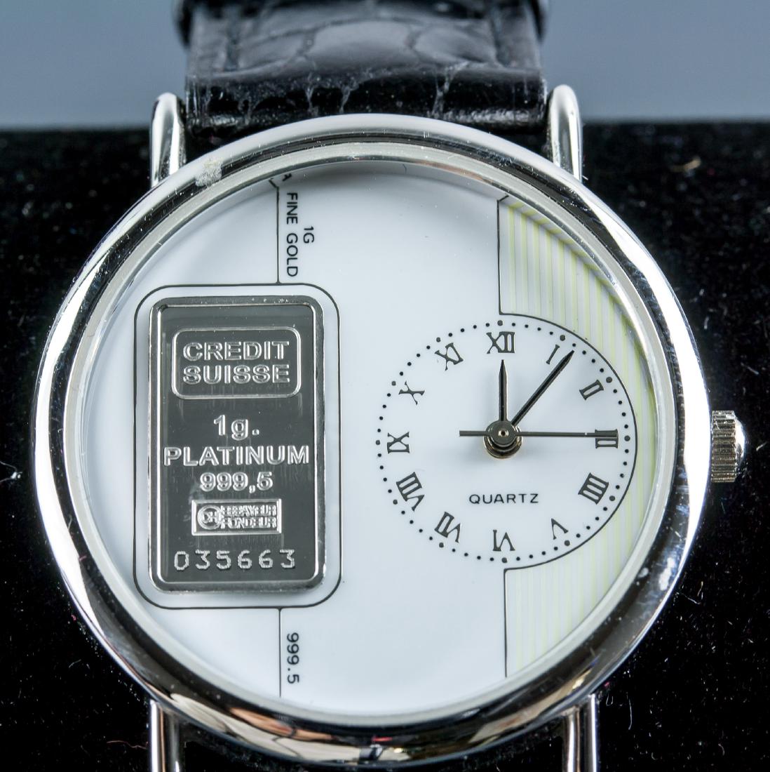 Credit Suiss 1g 999.5 Platinum Ingot Watch w/Cert (1 of 7)