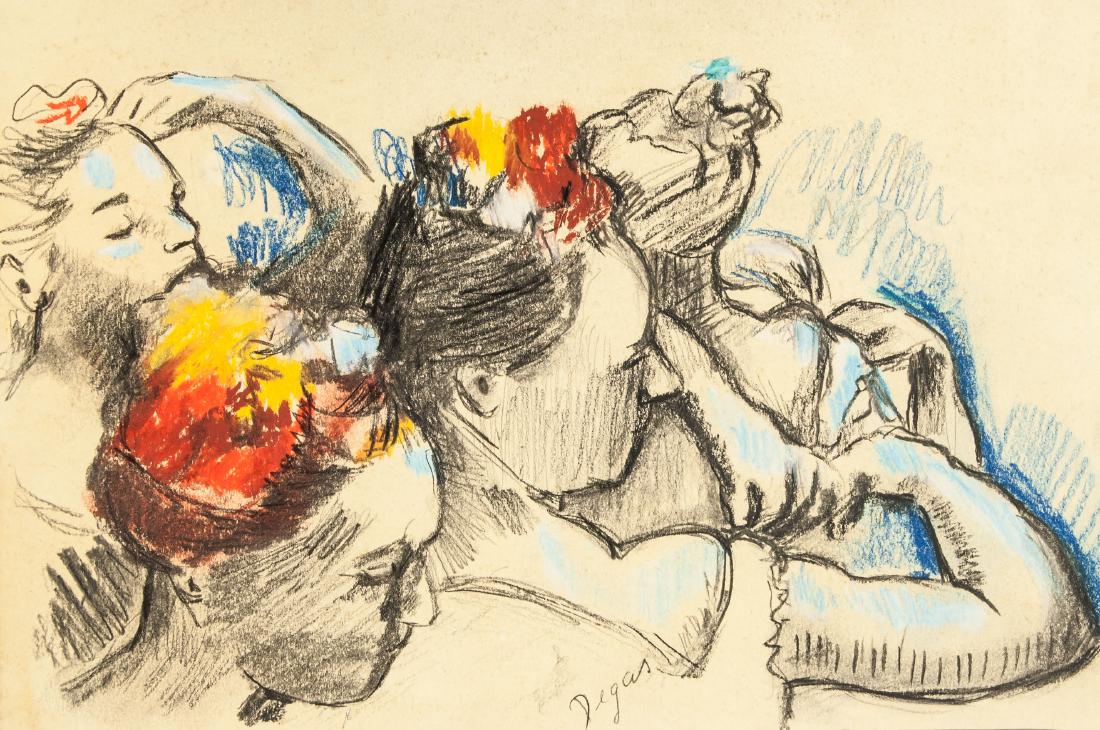 Edgar Degas 1834-1917 French Pencil & Crayon Paper (1 of 6)