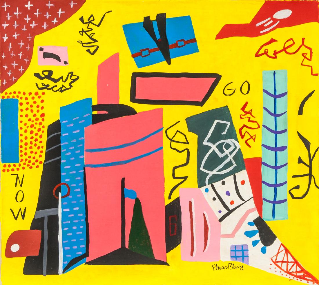 Stuart Davis American 1892-1964 OOC: Oil on canvas. Featuring synthetic cubist style. Signed and attr. Stuart Davis (American, 1892-1964) on lower right corner. 17.25 x 19.5 in. (43.8 x 49.5 cm). Stuart Davisâ€™s paintings synthesiz