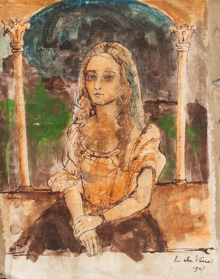 LEONARDO DA VINCI Italian 1452-1519 OOC Portrait (1 of 5)