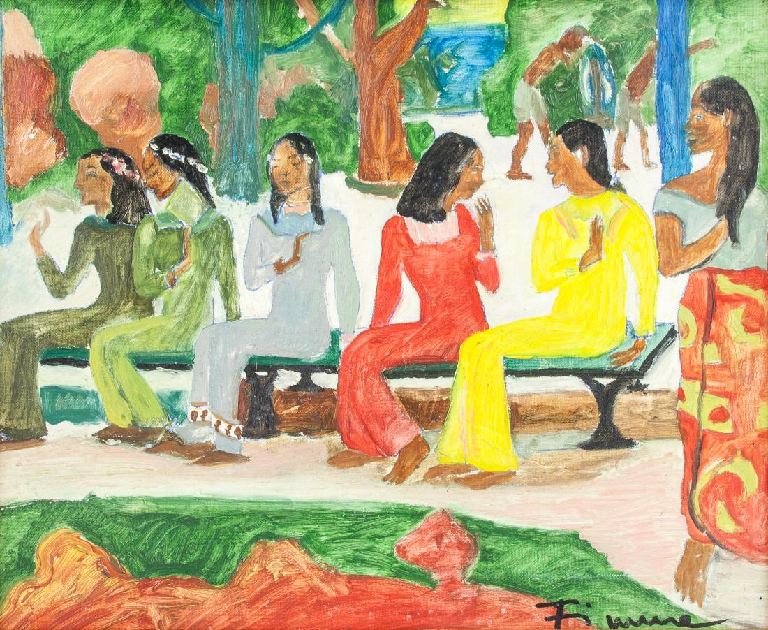 SALVATORE FIUME Italian 1915-1997 Oil on Board (1 of 5)