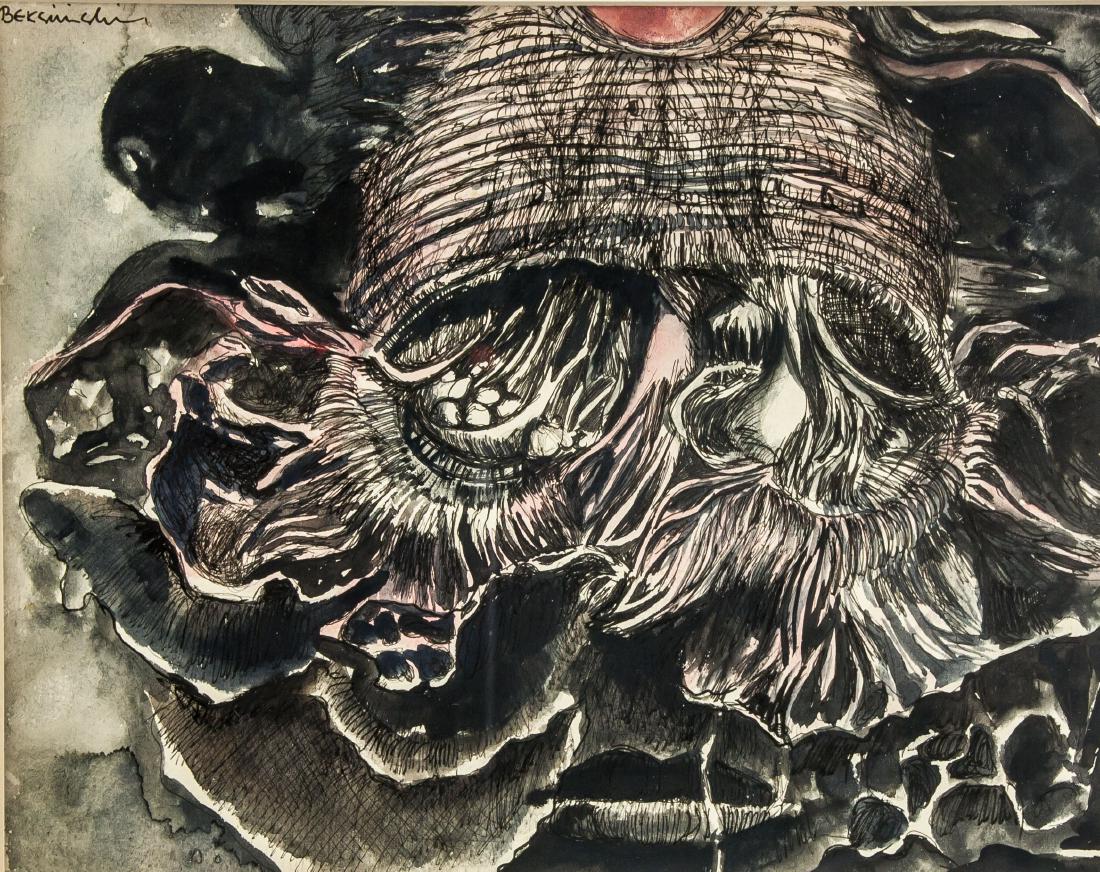 ZDZISLAW BEKSINSKI Polish 1929-2005 Pen & Ink (1 of 5)