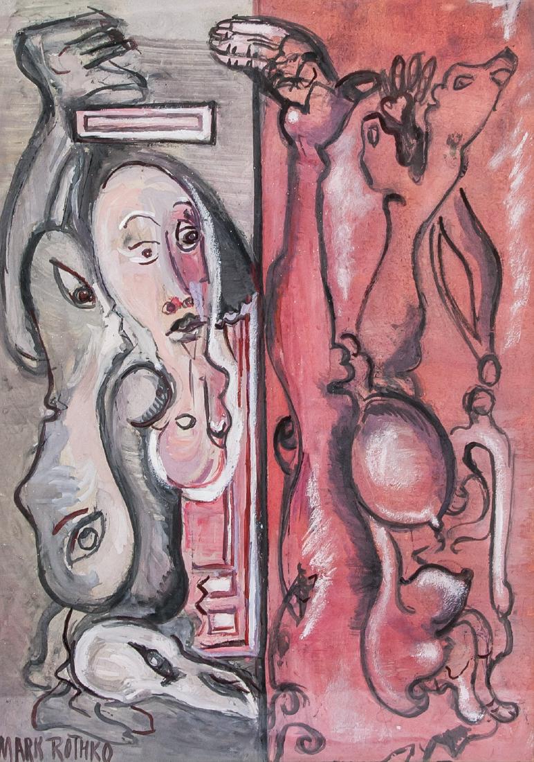 MARK ROTHKO American 1903-1970 Gouache on Paper (1 of 5)