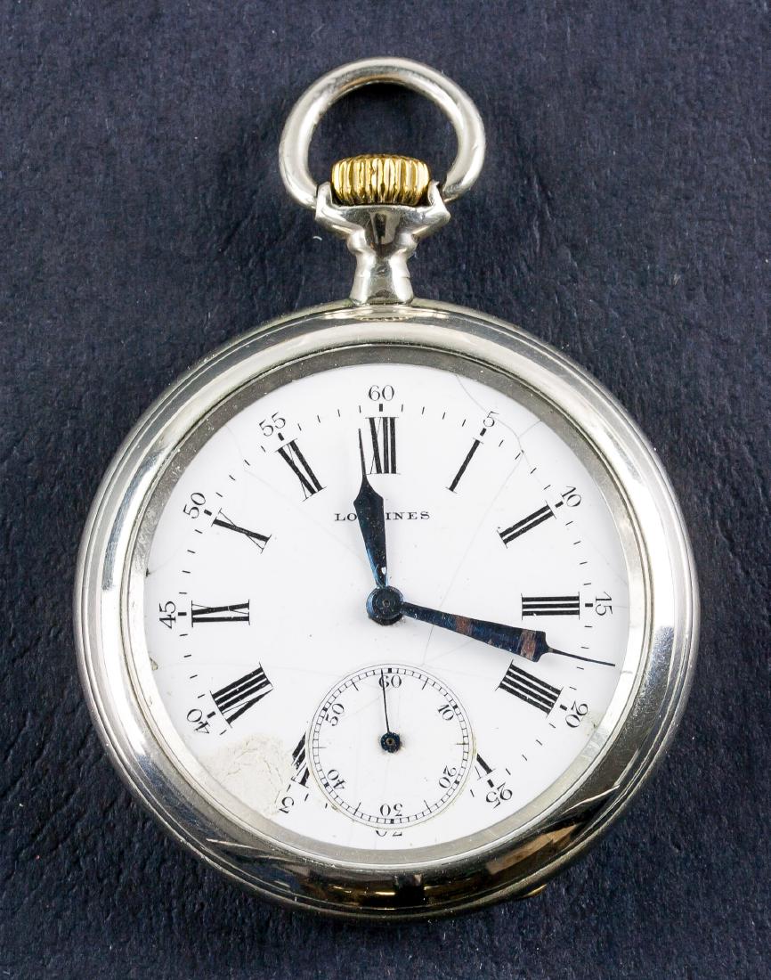 Longines EFC Silver Case Pocket Watch Working (1 of 4)