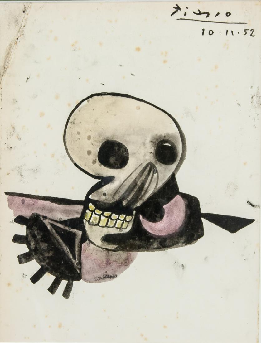 PABLO PICASSO Spanish 1881-1973 Watercolor Cubist (1 of 5)