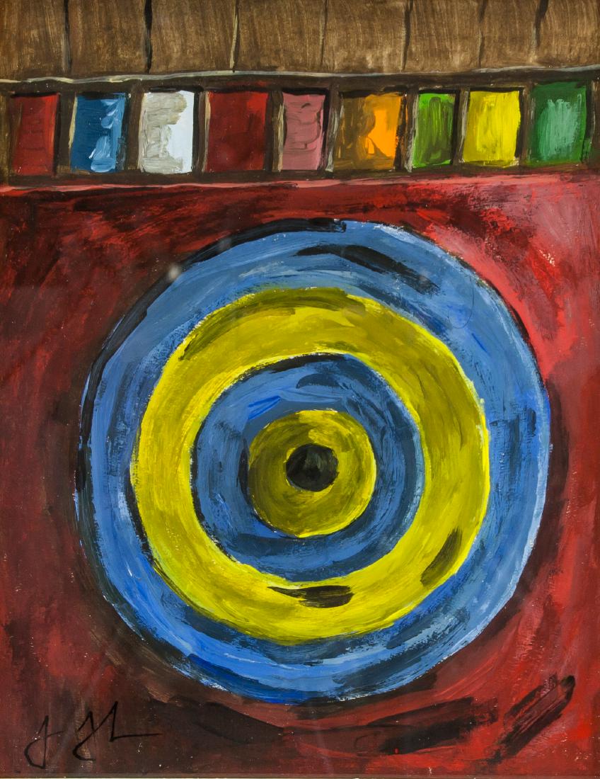 JASPER JOHNS American b. 1930 Acrylic on Paper (1 of 5)