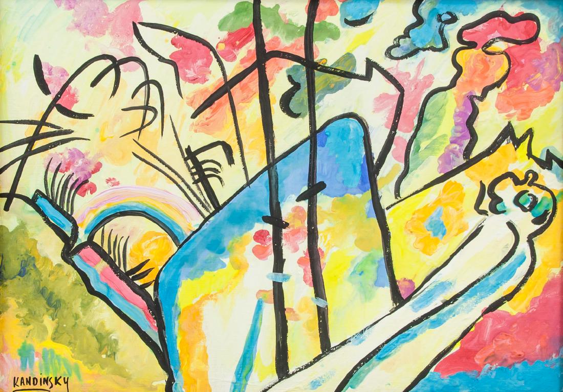 WASSILY KANDINSKY Russian 1866-1944 Oil on Board (1 of 5)