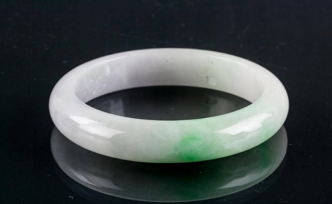Burma Green & Lavender Jadeite Bangle Grade A Cert (1 of 4)