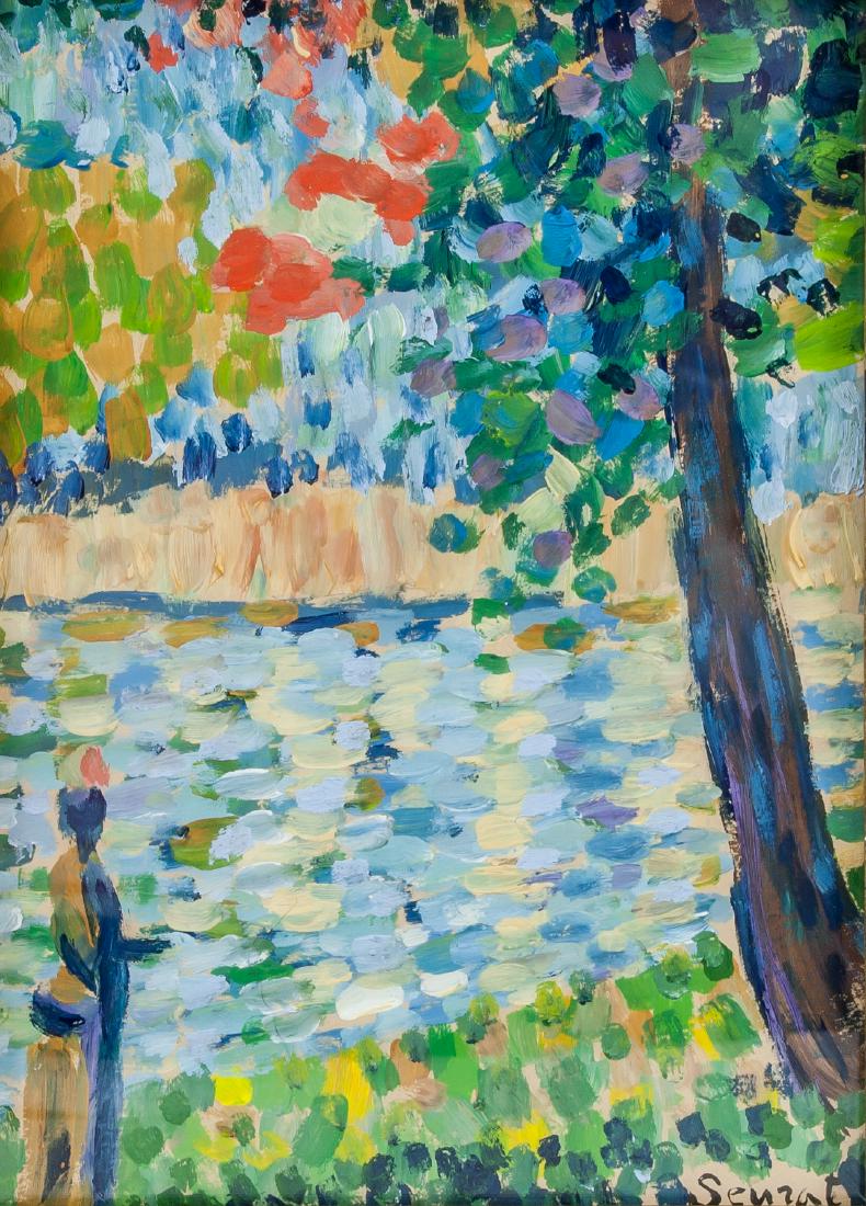 GEORGES SEURAT French 1859-1891 Gouache on Paper (1 of 5)