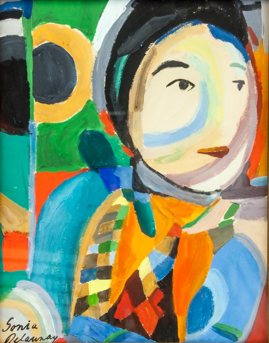 SONIA DELAUNAY French 1885-1979 Gouache Portrait (1 of 5)