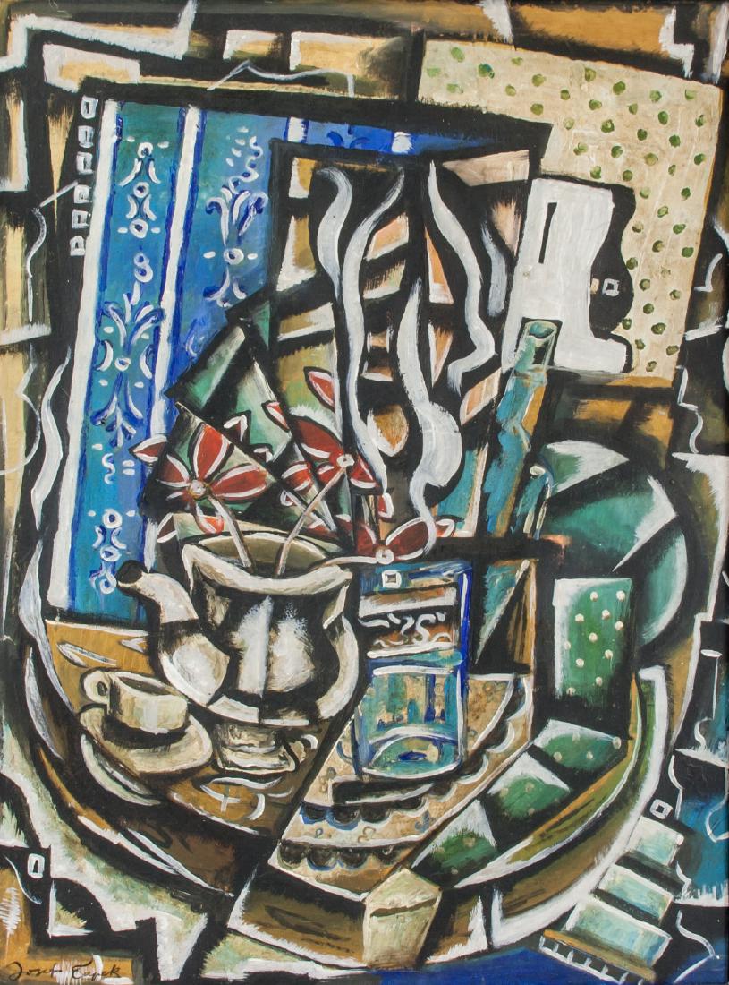 JOSEF CAPEK Czech 1887-1945 OOC Cubist Still Life (1 of 5)