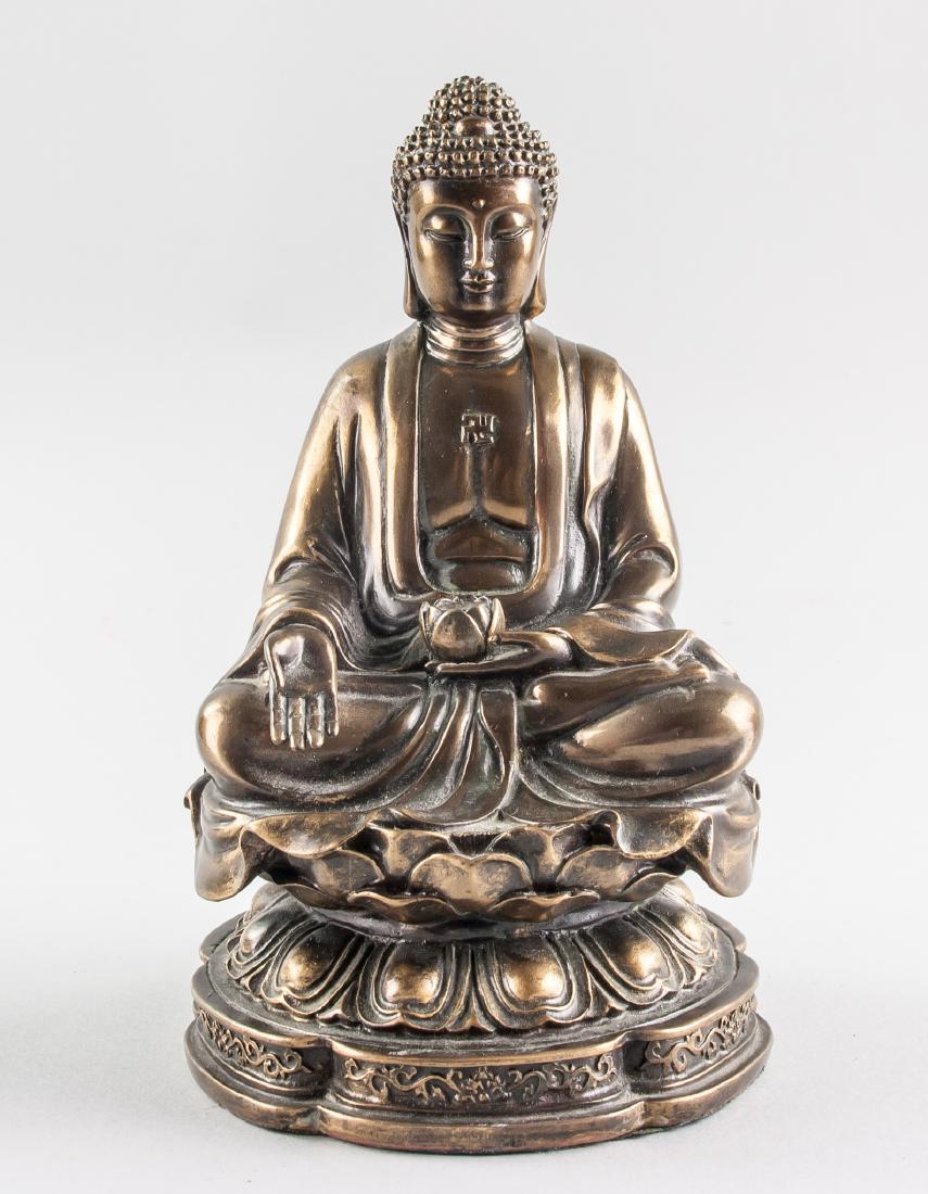 Chinese Metal Shakyamuni Buddha Statue (1 of 7)
