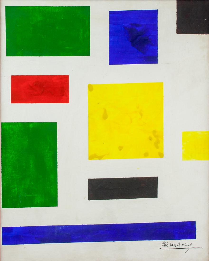 THEO VAN DOESBURG Dutch 1882-1931 Oil on Canvas (1 of 5)